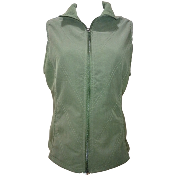 Columbia Avocado  Green Quilted and Fleece Vest Size M - Picture 1 of 7